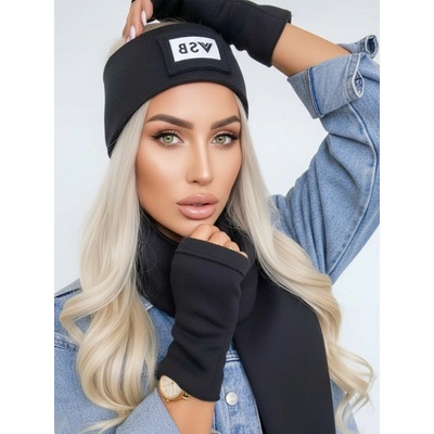 VSB Luxusný teplákový set šál + čierna
