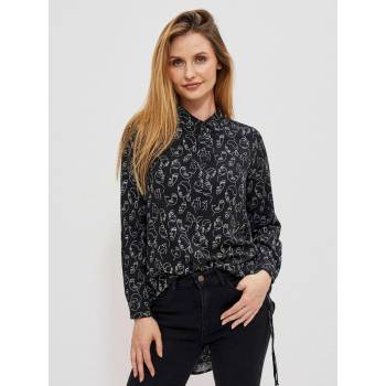 Moodo Черна дамска риза с шарка Moodo Moodo | Cheren | ЖЕНИ | S