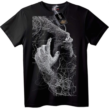NOONEBRAND Тениска Wire Сърце Ръце - 2XL, White