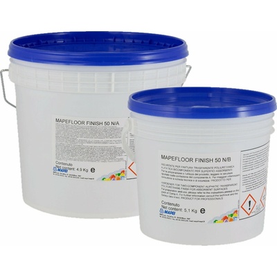 MAPEI Mapefloor Finish 50 N dvojzložkový transparentný polyuretánový uzatvárací náter na podlahy 10 kg (zložka A 4.9 kg + zložka B 5.1 kg)