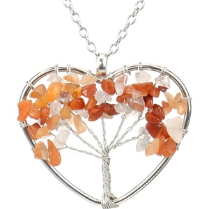 HARAHU Колие Tree Heart - Оранжева KP28415