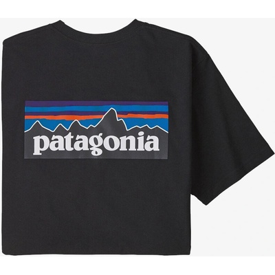 Pánské tričko Patagonia P 6 Logo Responsibili černé