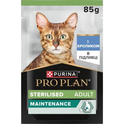 PRO PLAN Sterilised Maintenance пауч за котки със заек в сос 85 г