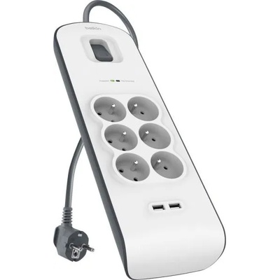 Belkin 6 Plug + 2 USB 2 m (BSV604ca2m)