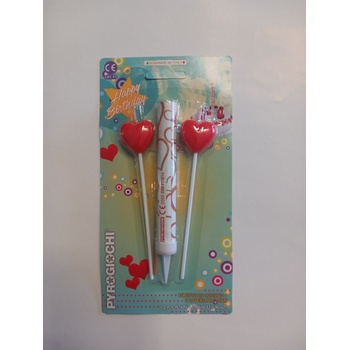 PyroMoravia Ledová fontána + 2 svíčky srdíčka Ledová fontána PPF01031-41120