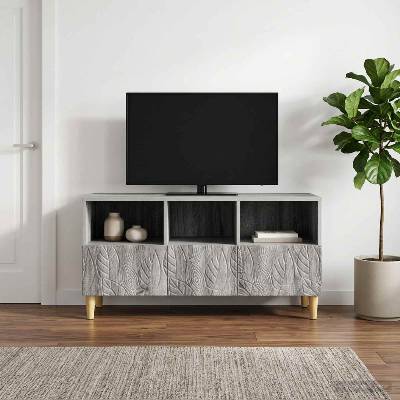vidaXL ТВ шкаф 102 x 34, 5 x 50 см Сив Сонома Инженерна дървесина (895141)