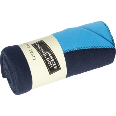 James & Nicholson Deka JN 952, 2-vrstvá, fleecová, 150x170cm COT020952e0999-navy/aqua UNI Navy/modrá aqua