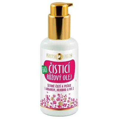 PURITY VISION Bio розово почистващо масло с арган, жожоба и витамин Е 100 мл