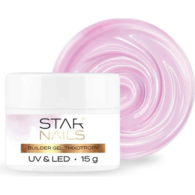 Starnails Uv Led Builder gel Thixotropy stavební tixo gel s tekutou pamětí milky pink 003 15ml