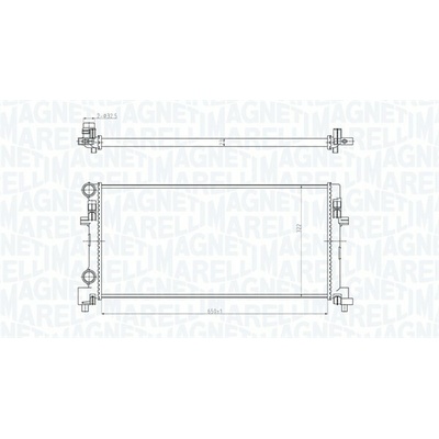 Chladič vody pro motor MAGNETI MARELLI 350213166200