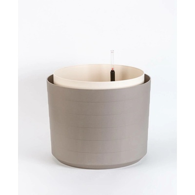 Plastia Květináč plast béžový šedý 55 x 55 x 46 cm