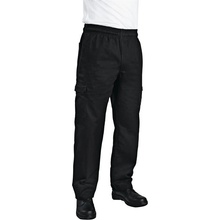 Chef Works B222 kalhoty Cargo unisex černé úzký střih