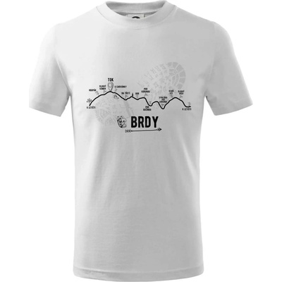 Profil kopců Brdy tričko detské biela
