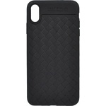 USAMS iPhone XS Max 6.5 USAMS Woven силиконов калъф за телефон с плетен мотив, ЧЕРЕН (IPXSMGY01)