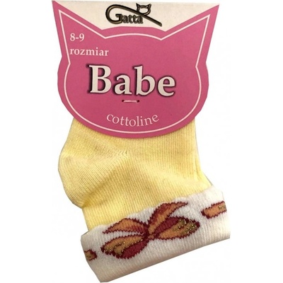 Ponožky so vzorom mašličky pre najmenších Žltá