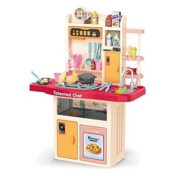 Man Yuk Toys Кухненски комплект Super Chef, праскова - 74 части