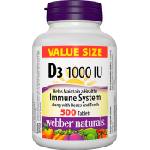 Webber Naturals Vitamin D3, 1000 IU, 500 таблетки, Webber Naturals