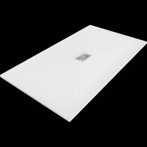 Mexen Hugo правоъгълен душ корито SMC 180 x 100 cm, бял, инокс декоративен капак (42101018-X)