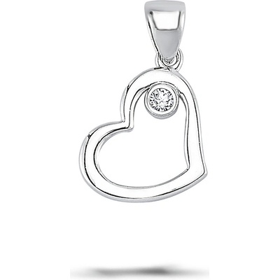 Lillian Vassago Zlatý přívěsek z bílého zlata Srdce LLV66 GP158W