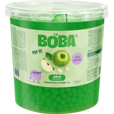BOBA Zelené jablko kuličky do Bubble Tea 3,2 kg