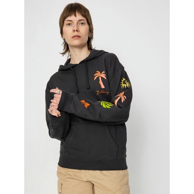 Billabong dámska s kapucňou s potlačou EBJSF00147 čierna