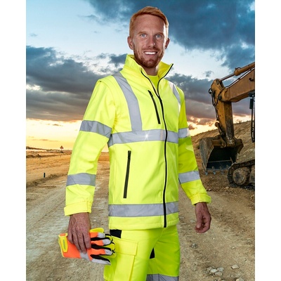 Ardon H8905 HI VIZ Reflexná softshellová bunda žltá