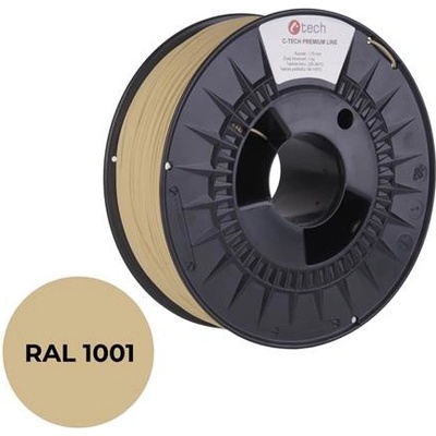 C-Tech Premium Line PLA, béžová, RAL1001, 1,75mm, 1kg