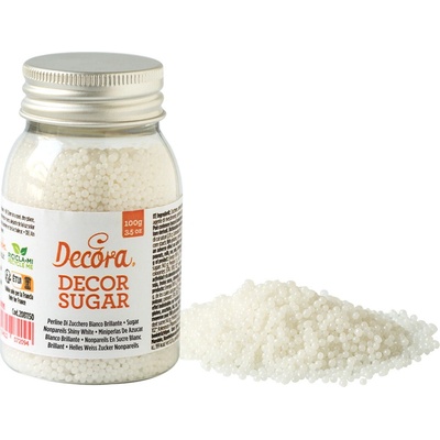 Decora Cukrové mini perličky biele lesklé Nonpareils 100 g