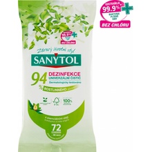 Sanytol 94% rostlinného původu dezinfekční univerzální čisticí utěrky 72 ks