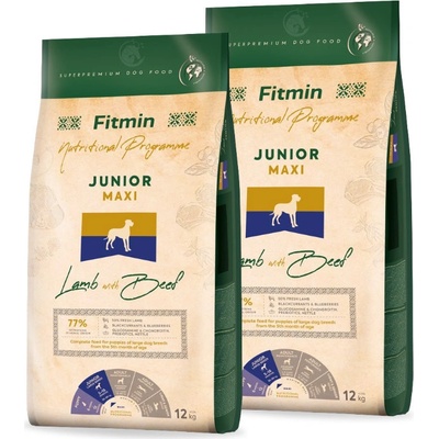 Fitmin Maxi Junior Lamb & Beef 2 x 12 kg