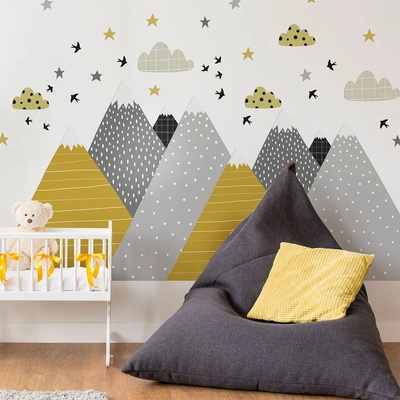 Ambiance Стикер за стена Giant Kid Стикер Скандинавски планини Henrika - Ambiance (col-ROS-C630_60x90cm)