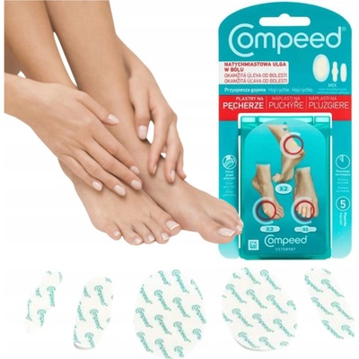 Compeed Náplasti na puchýře a mozoly hydrokoloidové mix 5 ks