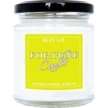 With Scent of Books Ароматна свещ с късметче Next Lit Fortune Candle - Карибски горски плодове и пъпеш, на български (NLFC04_BG)