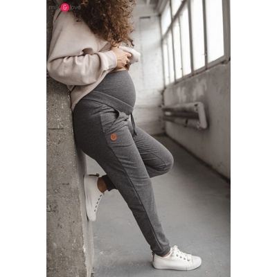 M & L těhotenské tepláky Dark Grey Melange – Sleviste.cz