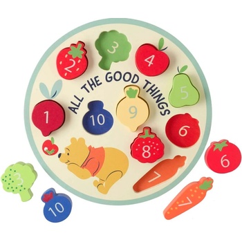 Image 1 of Orange Tree Toys Дървен пъзел за броене Orаnge Tree Toys - Мечо Пух (OTT05012)