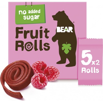 BEAR Fruit Rolls malina ovocné rolované plátky 5x20 g – Sleviste.cz