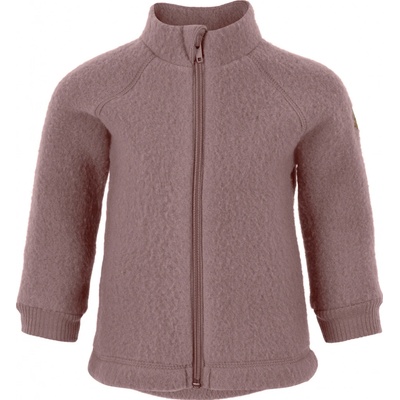 Mikk-Line Dětská mikina na zip merino-fleece růžová Twilight Mauve – Zboží Dáma