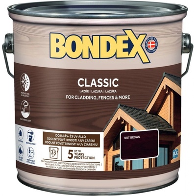Bondex Classic Tenkovrstvá lazura 2,5 l ořech