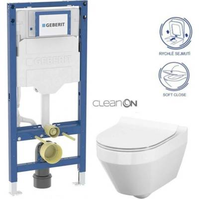 Geberit Duofix WC CERSANIT CREA OVAL CLEANON + SEDÁTKO 111.300.00.5 CR1 – Zboží Dáma