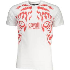 Cavalli class Мъжка тениска с къс ръкав cavalli class, Цвят Бял (qxt62ujd060_bi00053)