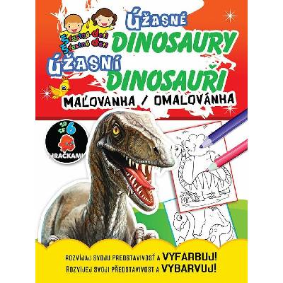 Úžasné dinosaury maľovanka omalovánka Rozvíjaj svoju predstavivosť a vyfarbuj!
