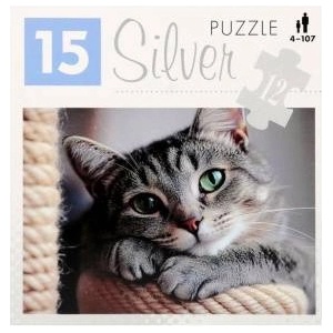 McQ by Alexander McQueen Alexander Silver Puzzle Cat 12 pieces