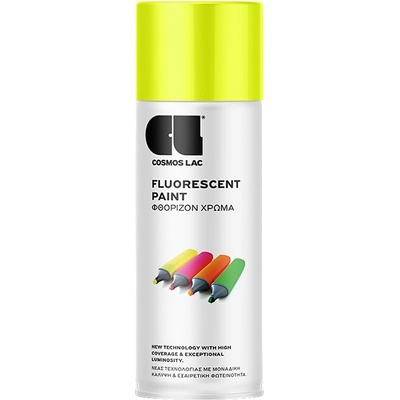 Cosmos Lac Fluorescenčná farba v spreji 0,4 l fluorescenčná žltá