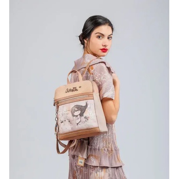 Anekke memories испанска раница с три самостоятелни прегради в модерен цветен принт