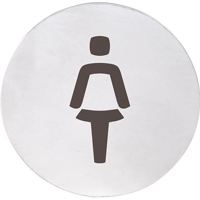 Sapho WC dámy označení, průměr 75mm, broušený nerez XP111