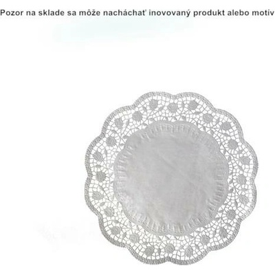 Wimex Dekoračná krajka PAP okrúhla biela 20cm 100 ks
