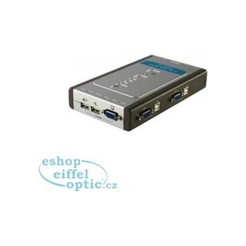 D-Link DKVM-4U 4-Port KVM switch, USB, včetně 2 ks 1.8m kabelů