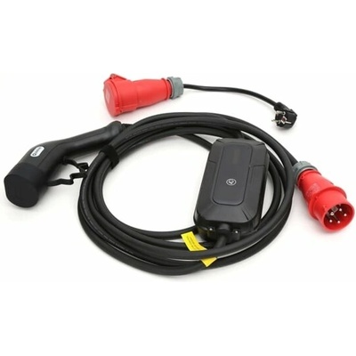 Platinet prenosná nabíjačka pre elektromobily PPC32AT22 22 kW 32 A CEE 5-pin Type 2 dĺžka 5 m Home Line s adaptérom čierna