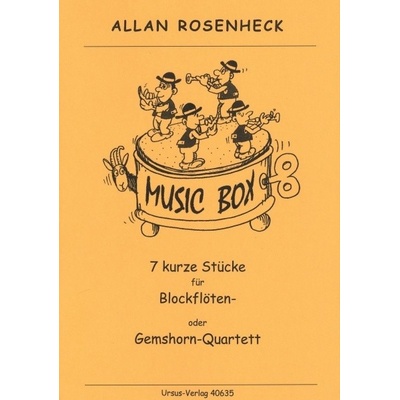 Music Box 7 kurze Stücke für 4 Blockflöten SATB kvartet zobcových flautov