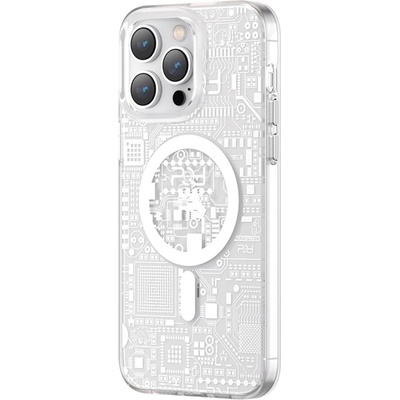 Kingxbar Кейс Kingxbar PQY Geek Series за iPhone 14 Plus, съвместим с MagSafe, сребрист (6959003508829)